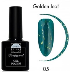 LunaLine Гель-лак для ногтей Golden Leaf тон 05 изумруд 8 мл