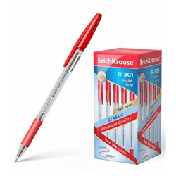 Ручка шариковая R-301 Stick.Grip красная 1.0мм 43188 Erich Krause