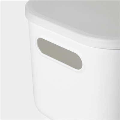 Контейнер для хранения с крышкой LaDо́m «Лёгкость», 25,7×18×16 см, цвет белый