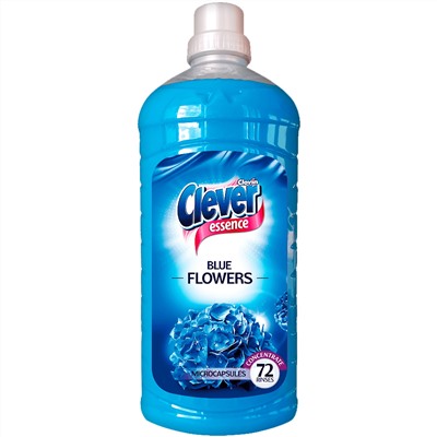 Ополаскиватель для белья Clever Essence BLUE FLOWERS CLOVIN концентрат Голубые Цветы 1,8л, 779484