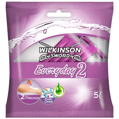 Станок для бритья одноразовый Schick (Wilkinson Sword) Everyday-2 (5шт.) для женщин