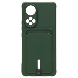 Чехол-накладка - SC304 с картхолдером для "Honor 50/Nova 9" (dark green)