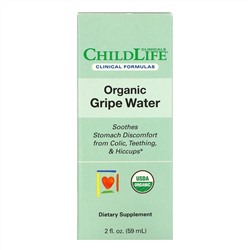 Childlife Clinicals, Organic Gripe Water, 2 fl oz (59 ml)