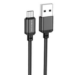 Кабель USB - micro USB Borofone BX87 (повр. уп.)  100см 2,4A  (black)