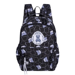 Рюкзак молодёжный 43 х 30 х 16 см, Merlin, чёрный/синий S299