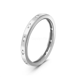 Кольцо из серебра с фианитами родированное 925 пробы к-7243р200