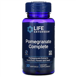 Life Extension, Pomegranate Complete, гранатовый комплекс, 30 капсул