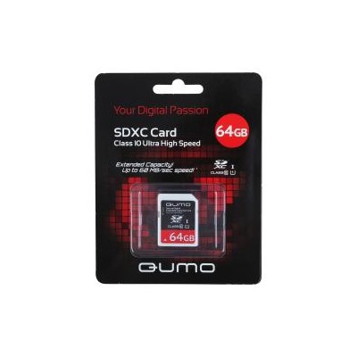 Карта флэш-памяти MicroSD 64 Гб Qumo +SD адаптер (class 10) UHS-1
