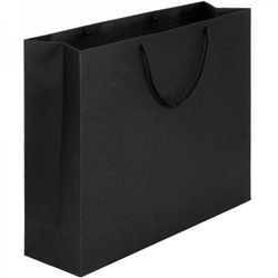 Подарочный пакет черный (43x34) широкий