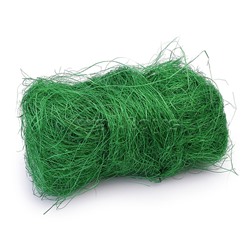 Волокно сизалевое натуральное 50 г, светло-зеленое, в пластиковом пакете с блистерным подвесом