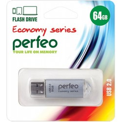 USB-флеш-накопитель PERFEO 64GB E01 Silver economy series Perfeo