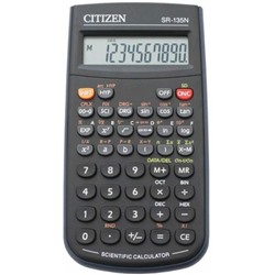 Калькулятор научный CITIZEN 10 разрядов SR-135N черный 128 функций 19х84х154 мм CITIZEN