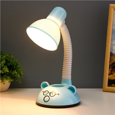 Настольная лампа "Ушки" Е27 40Вт голубой 15х15х37 см RISALUX
