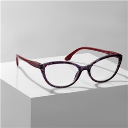 Готовые очки GA0045 (Цвет: C4 красный принт; диоптрия:-3,5; тонировка: Нет)