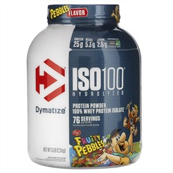 Dymatize Nutrition, ISO100, гидролизованный 100% изолят сывороточного протеина, фруктовый вкус, 2,3 кг (5 фунтов)