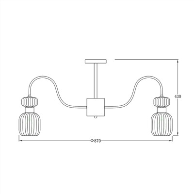 Светильник на штанге Escada 1141/8PL E14*60W Chrome/Beige