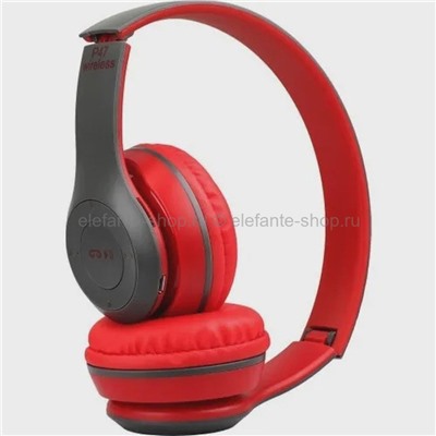 Беспроводные наушники P47 Wireless Headphones Red (15)