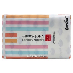 Женские гигиенические прокладки ночные YourSun (350 мм), Китай, 6 шт. Акция