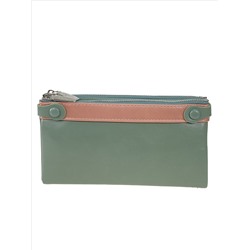 Женский кошелёк-портмоне из искусственной кожи, цвет зеленый