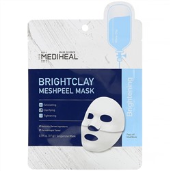 Mediheal, Brightclay, Meshpeel, осветляющая, отшелушивающая маска с глиной, 1 шт., 17 г (0,59 унции)