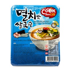 Лапша б/п рисовая со вкусом морепродуктов неострая Rice Noodle With Non-Spicy Seafood Flavoured Soup Cook See, Корея, 92 г Акция