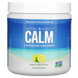 Natural Vitality, CALM, The Anti-Stress Drink Mix, Organic Sweet Lemon Flavor, 8 oz (226 g)