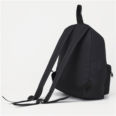 Рюкзак школьный из текстиля на молнии, 1 карман, «ЗФТС», цвет чёрный