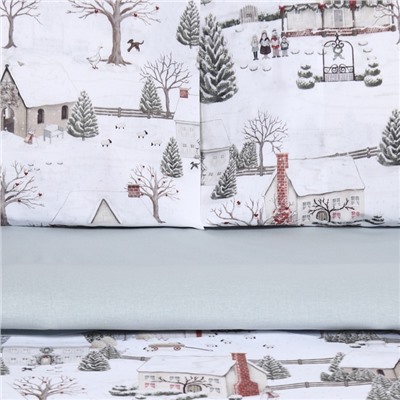 Постельное бельё "Этель" Winter countryside 2 сп 175х215 см, 200х220 см,70х70 см -2 шт,поплин 125 г/м2