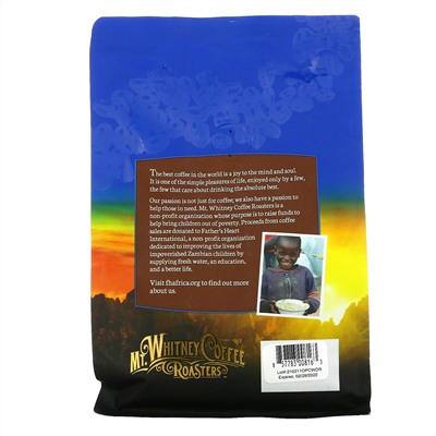Mt. Whitney Coffee Roasters, Premium Organic Decaf  Colombian, Medium Roast Whole Bean Coffee , 12 oz (340 g)
