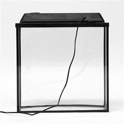 Аквариум "Телевизор" с крышкой, 40 литров, 46 х 20 х 44/49 см, чёрный