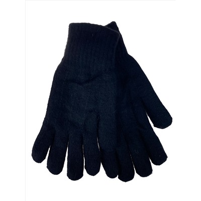 Теплые мужские перчатки из шерсти, цвет черный