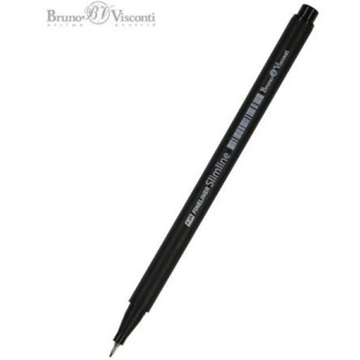 Ручка капиллярная (ФАЙНЛАЙНЕР) "SLIMLINE" черная 0.36мм 36-0021 Bruno Visconti