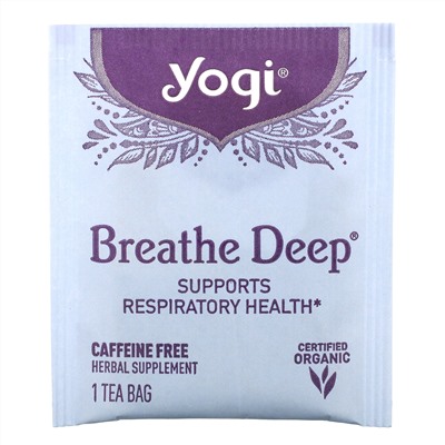 Yogi Tea, Breathe Deep, Caffeine Free, 16 Tea Bags, 1.12 oz (32 g)