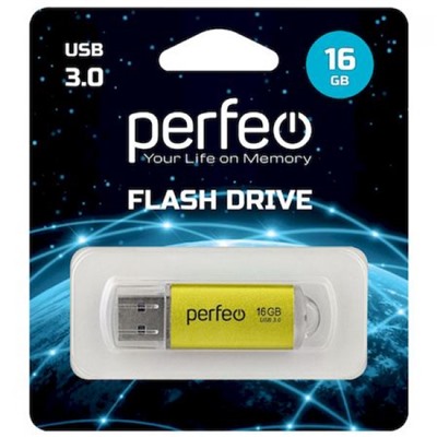 USB3.0-флеш-накопитель Perfeo 32GB C14 Gold metal series