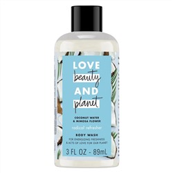 Love Beauty and Planet, Radical Refresher Body Wash, Coconut Water & Mimosa Flower, 3 fl oz (89 ml)
