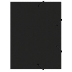 Папка-короб на резинке А4, 500мкм, Calligrata, корешок 25 мм, до 230 листов, тиснение "песок", черная