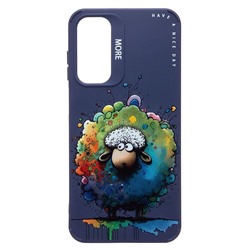 Чехол-накладка - SC335 для "Samsung Galaxy A25"  (овечка) (dark blue) (233131)