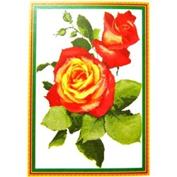 Мозаика из страз 428 Красно-желтые розы 50х72 (БМ) "СК"