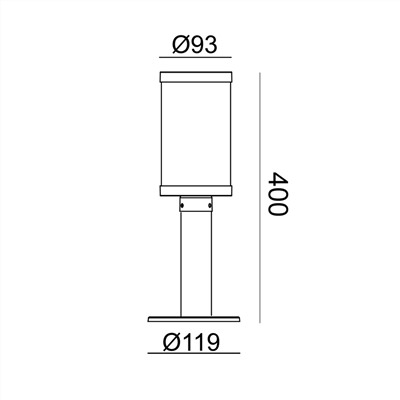 Напольный светильник Escada 30003G/01 E27*40W IP44 Dark grey