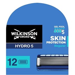 Кассеты для бритвы Schick (Wilkinson Sword) HYDRO-5 Skin Protection Regular (12шт)
