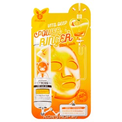 Витаминизированная тканевая маска для повышения упругости кожи Vita Deep Power Ringer Elizavecca, Корея, 23 мл Акция
