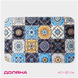 Коврик для ванной и туалета Доляна «Богемия», мозаика, 40×60 см