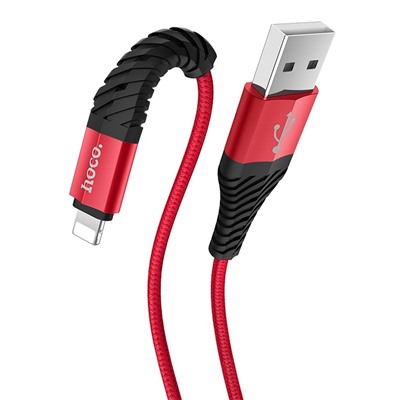 Кабель USB - Apple lightning Hoco X38 Cool Charging (повр. уп)  100см 2,4A  (red)
