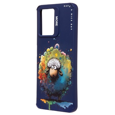 Чехол-накладка - SC335 для "Xiaomi Redmi Note 12 4G"  (овечка) (dark blue) (227188)