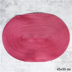 Салфетка для стола овальная / pink /уп 6/300/ 30х45 см розовая А