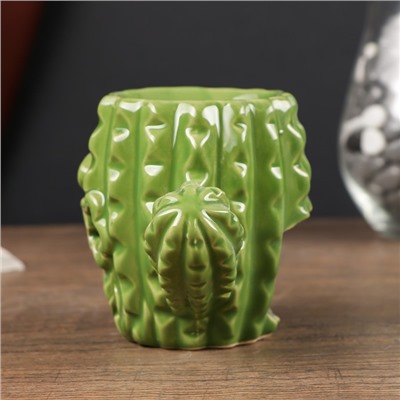 Аромалампа керамика "Кактус с бабочкой" МИКС 9х11х7 см