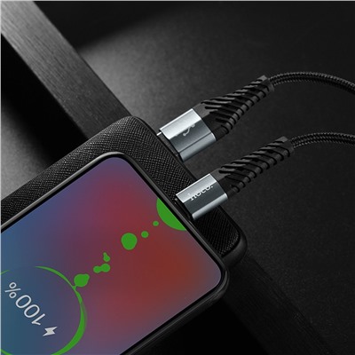 Кабель USB - micro USB Hoco X38 Cool Charging  100см 2,4A  (black)