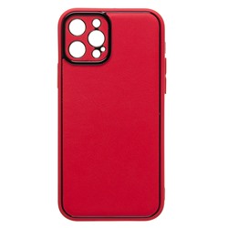 Чехол-накладка - PC084 экокожа для "Apple iPhone 12 Pro" (red) (219656)