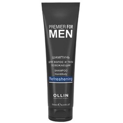 OLLIN PREMIER FOR MEN Шампунь для волос и тела освежающий 250мл