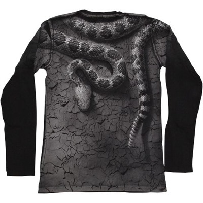 Мужская футболка с длинным рукавом Гремучая змея KPT186